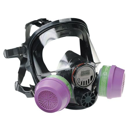 Picture of North 7600 Series Silicone Full Facepiece Respirator, Medium/Large, Silicone