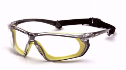 Picture of CROSSOVR Clear H2X Anti-Fog Lens with Gray and Lime Frame, PER DOZEN