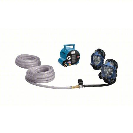 Picture of Allegro Industries 9200-02A, 2-Worker Full Mask Breathing Air Blower Respirator System w/ 2 50' Hoses