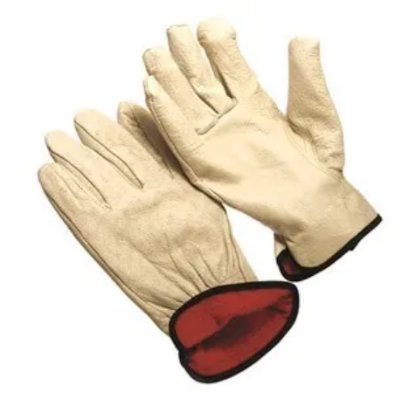 Picture of  Pigskin Thermal/Winter driver gloves, keystone thumb, red liner , Per Dz, Choose Size